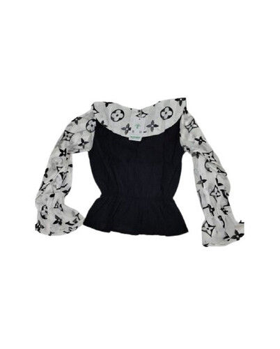 Fashionable Casual Wear Ladies Black Cotton Top