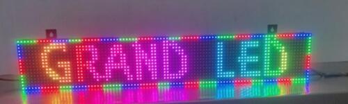 Full Color LED Scrolling Display - 3.2 ft x 0.7 ft | IP65 Waterproof, Wi-Fi Mobile/PC Control, Super Bright SMD LED, Lifetime Support