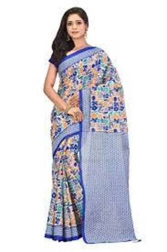 Traditional Ethnic Look Exquisitely Handcrafted Printed Black Saree