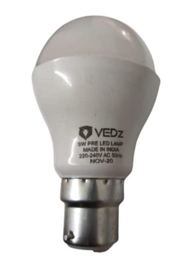 9 Watt 220 Voltage 50 Hz Dome Shaped Ceramic Body Cool Daylight Led Bulb