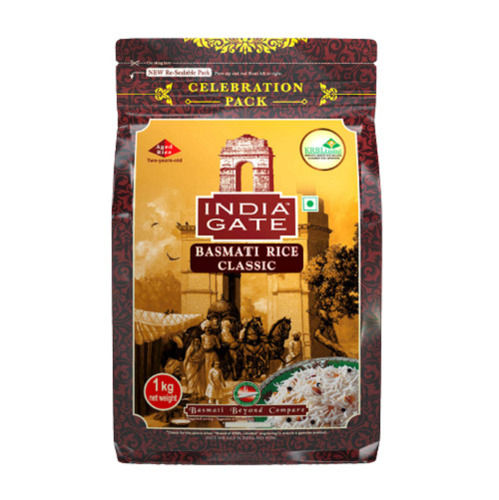 1 Kilogram, Common Cultivated Long Grain India Gate Classic Basmati Rice