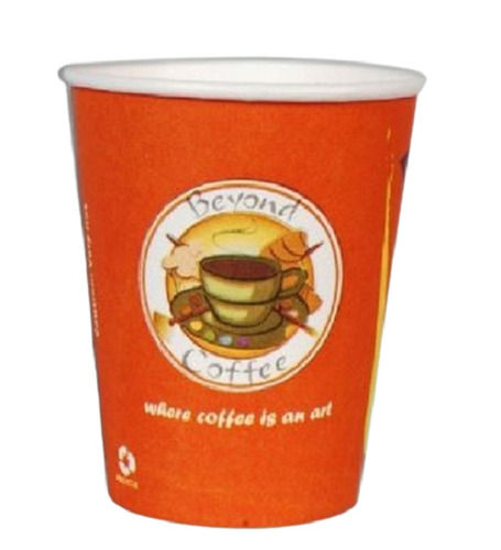 Orange And White Hot Paper Disposable Cup Bucket For Tea, Coffee And Water  Density: 5 Gram Per Cubic Meter (G/M3)