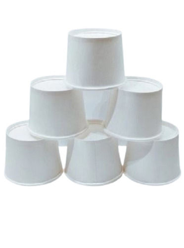 Disposable Plain White Desert Paper Cups For Events And Parties, Capacity 150gm