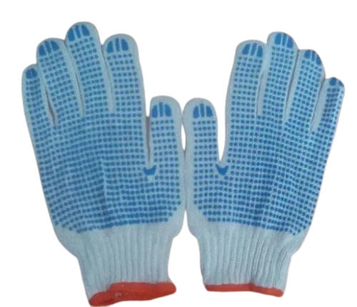 White Pacificdeals Resuable Cotton String Knit Washable One Side Pvc Rubber Dotted Safety Protection Work Hand Gloves For Men And Women Industrial Work Use,