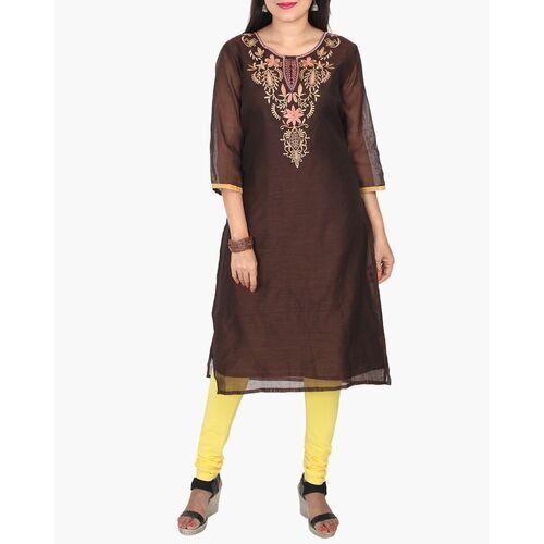 Fashionable Fabrics Brown Rayon Kurti