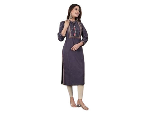 Skin Friendliness Ladies Straight Cotton Suit