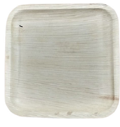 Smooth Finish Square Shape Plain White Disposable Plate For Events And Parties, Size 8 Inch