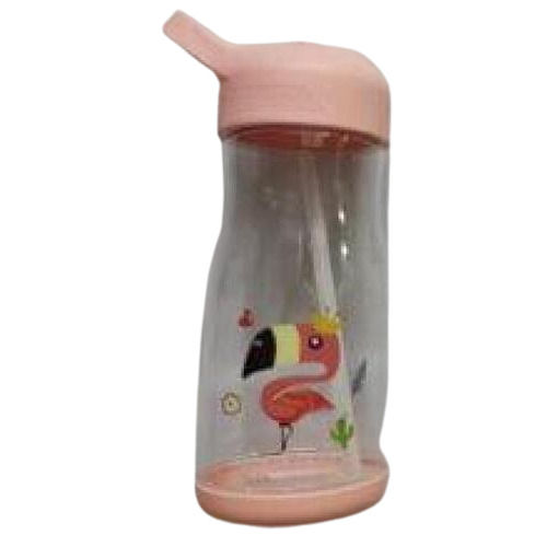 White Transparent Printed Plastic Sipper Bottle 8010