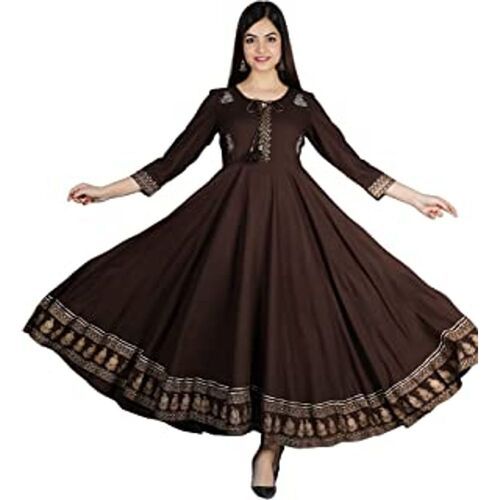 Wonderful Fashion Soft Comfortable Fit Look Design Long Kurti Bust Size: 30 Inch (In)