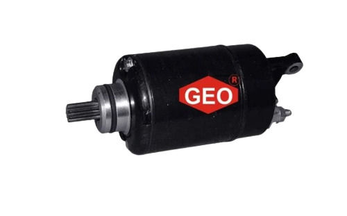 Silver High Strength Steel Geo Self Starter Motor For Motorcycle And Scooters