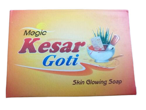 White Kesar Goti Skin Glowing And Whitening Soap, High Form, Solid Style Face Soap For All Skin Type 