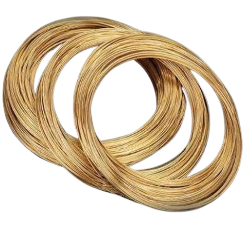 Golden Strong And High Corrosion Resistant 1.5 Mm Thickness 50 Hertz Round  Coil Brass Wire at Best Price in Meerut