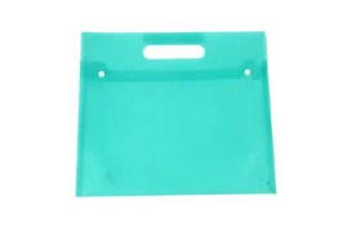 Square Clear Transparent Envelope Holder Storage Case Snap Plastic Button Folder 