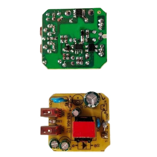 2 Ampere 220 Voltage 24 Wattage Fiberglass Mobile Phone Charger PCB Circuit - 5V Output, Adjustable Current 0.5A to 1A, Colorful Sticker Design