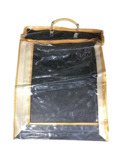 20 Inches, Zipper Closure Plain Pvc Saree Packing Bag With Loop Handle 