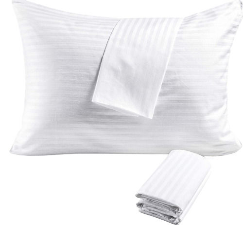 White Washable And Quick Dry 16X24 Inches Rectangular Plain Soft Cotton Pillow Cover 