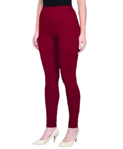 Pranjal Premium 4 way Stretchable Ankle Length Leggings, Stretch Fit, Maroon