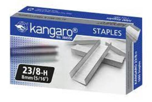 Stainless Steel Rectangular Shaped Silver Coated Box Kangaro Stapler Pin,1-2.5 Mm Size