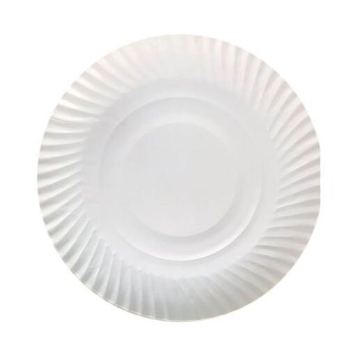 Eco Friendly Biodegradable Disposable White Paper Plates, 12 Inch, Pack Of 50