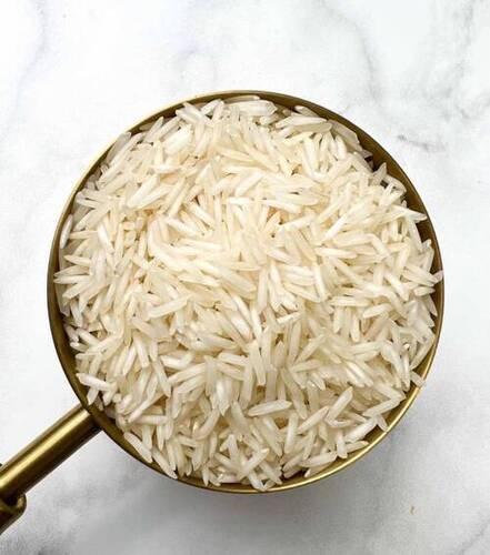 आमतौर पर उगाए जाने वाले भारतीय मूल के सन-ड्राइड मीडियम ग्रेन व्हाइट बासमती चावल, 1 किलो
