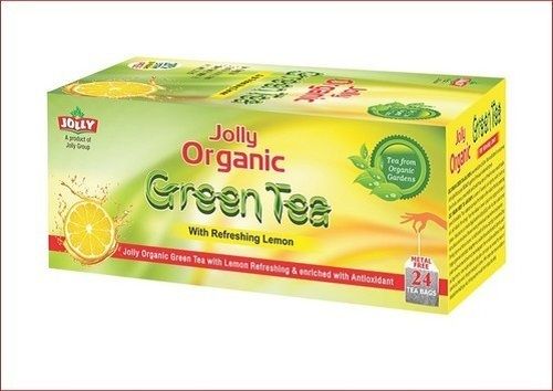 100% Pure and Natural Fresh Jolly Organic Green Tea with Refreshing Lemon