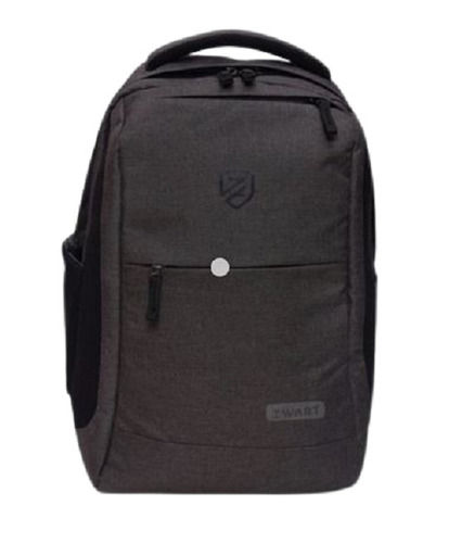 Grey Color Canvas Style Design Zwart Polyester Laptop Backpack For Laptop Use Capacity: 15 Liter/Day