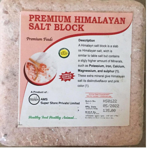 Himalayan Rock Salt - 1kg Pure Natural Pink Salt, Rich in Minerals, Boosts Animal Efficiency