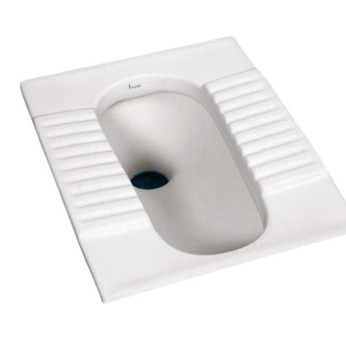 Ceramic White Squatting Pan, Square Shape, Material Ceramic, Appliance Toilet 