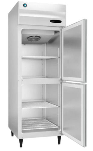 White 628 Liter Storage 230 Voltage Stainless Steel Double Door Vertical Freezer