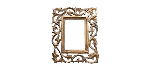 Rectangular Shape and Golden Finish Antique Photo Frame