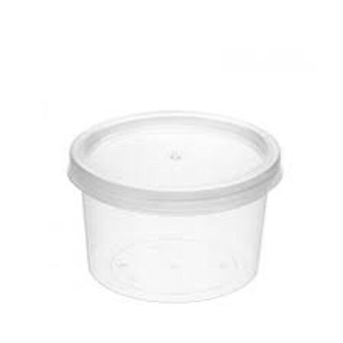 White Stylish And Attractive Cost Friendly Transparent Round Plastic Container