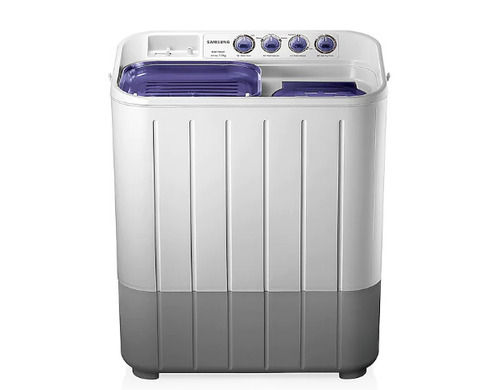 White Samsung Semi-Automatic Top Loading Washing Machine Dimension(L*W*H): 56.8 X 54 X 92.6  Centimeter (Cm)