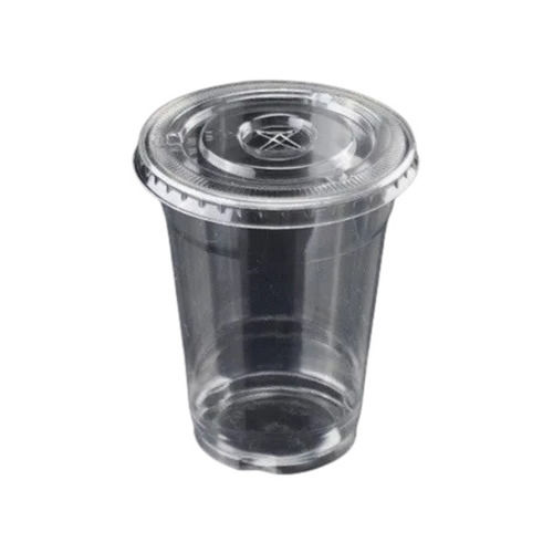 250 Ml Round Plain Plastic Disposable Glass With Dome Lid