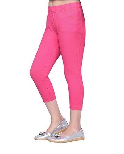 Comfortable Casual Wear And Plain Soft Cotton Capri For Girls Age