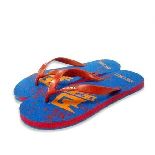 Blue Women Lightweight Comfortable Casual Wear Slip Resistance Printed Hawai Slippers