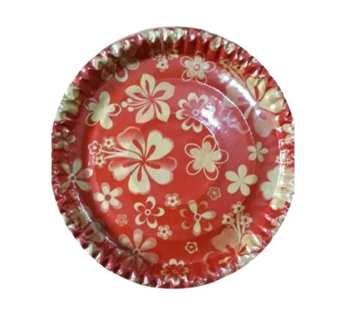 9.5 Inches Round Floral Printed Disposable Paper Plate For Events And Parties