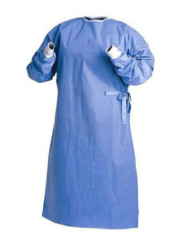 Free Size Round Neck Disposable Non Woven Sterilized Doctor Surgical Gown