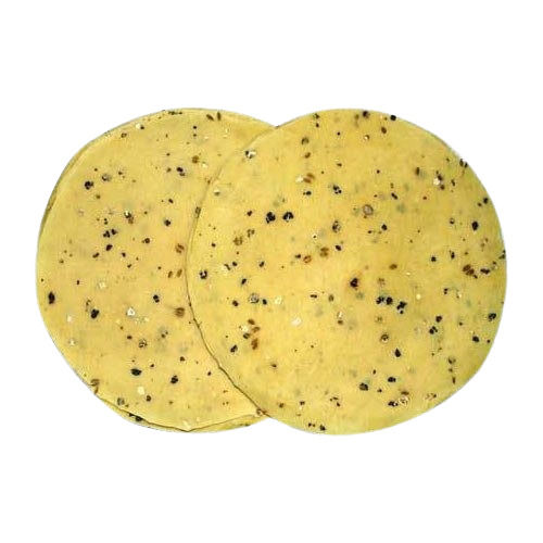 Pure And Dried Salty Crunchy Black Pepper Papad
