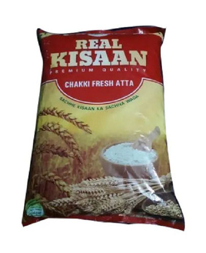 White Pack Of 5 Kg 5 Gram Fat Content Real Kisaan Fresh Chakki Atta