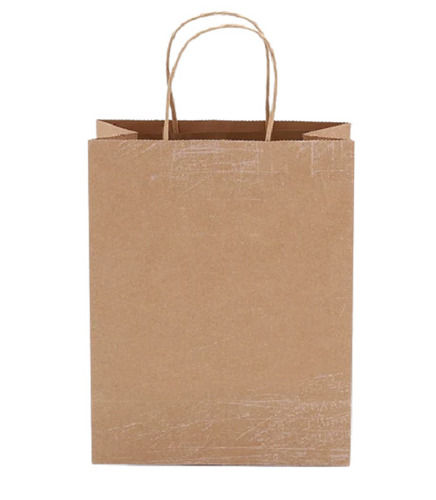 Brown Light Weight And Eco Friendly 25.5 X 10 X 35.5 Centimeters Plain Paper Carry Bag