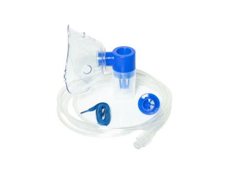 Manual Transparent And Blue Pvc Nebulizer Mask, For Relieve Cough