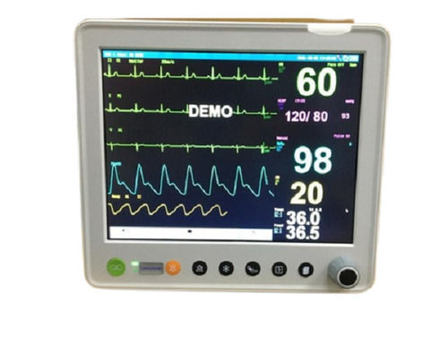  110 वोल्ट पावर प्लास्टिक बॉडी डिजिटल मल्टीपारा मॉनिटर, अस्पताल और क्लिनिक के लिए रंग कोड: सफेद 