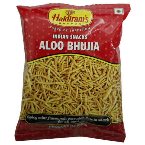  Crispy Yummy And Crunchy Spicy Taste Haldirams Namkeen - Aloo Bhujia, 42Gm Pouch Fat: 29.1 Grams (G)