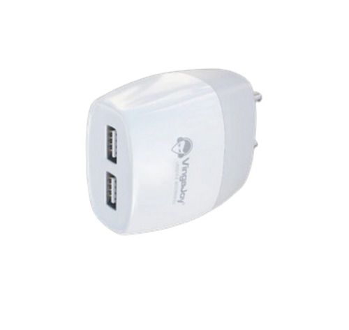 2 Ampere Pvc Plastic Body Double Usb Port Mobile Charger