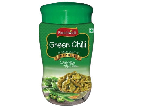 Pack Of 1 Kilogram Spicy Taste Panchwati Green Chilli Pickle Shelf Life: 6 Months