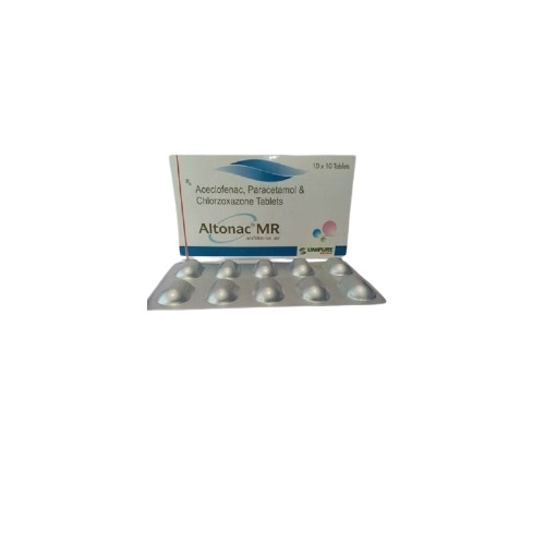 Aceclofenac Paracetamol and Chlorzoxazone Tablets - White Blister Pack Highly Effective with Longer Shelf Life | Accurate Formulation for Hospital and Clinic Use