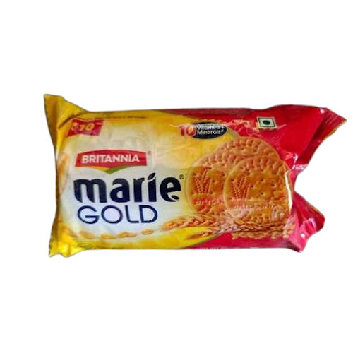 Britannia Marie Gold Biscuits - Unbleached Flour, Crispy Texture | Rounded Shape, Perfect for Dunking in Tea or Coffee, Rich Buttery Flavor