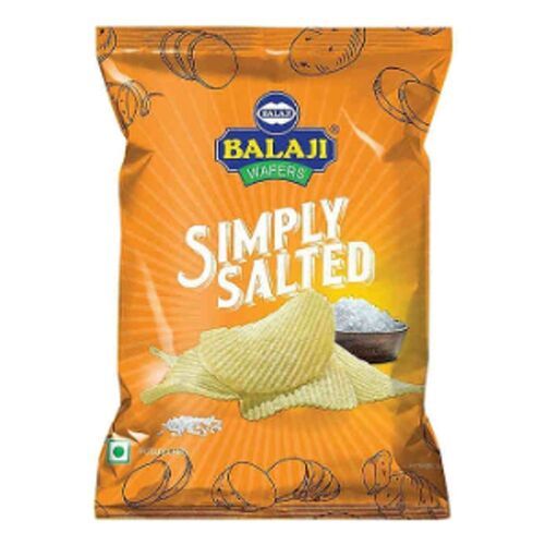 Crispy & Delicious Balaji Simply Salted Deep-Fried Potato Wafers, 45Gm Pouch Packaging Size: Medium