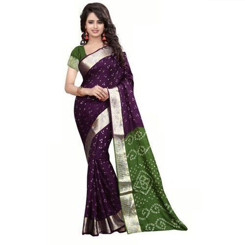 Light In Weight Comfortable Ladies Bandhani Silk Saree