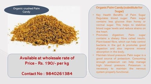 Organic Crushed Palm Candy With High Nutritious Value And Rich Taste
